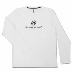 Assos Langarmshirt "Sponsor Yourself" Weiss | Starcycles.de