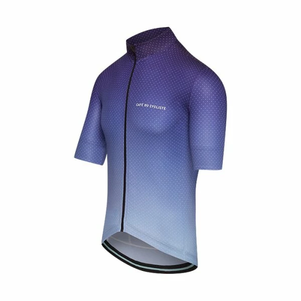 Café Du Cycliste Fleurette Shaded Kurzarmtrikot Purple - Blue 3 Café Du Cycliste Fleurette Shaded Kurzarmtrikot Purple - Blue