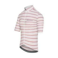 Café Du Cycliste Francine Kurzarmtrikot Garnet Stripe