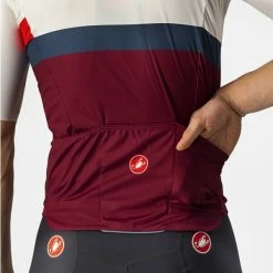 Castelli A BLOCCO Jersey Kurzarmtrikot Ivory/Red-Blue-Bordeaux -Günstiges Kleidung Geschäft castelli a blocco jersey kurzarmtrikot ivory red blue bordeaux3