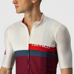 Castelli A BLOCCO Jersey Kurzarmtrikot Ivory/Red-Blue-Bordeaux -Günstiges Kleidung Geschäft castelli a blocco jersey kurzarmtrikot ivory red blue bordeaux5
