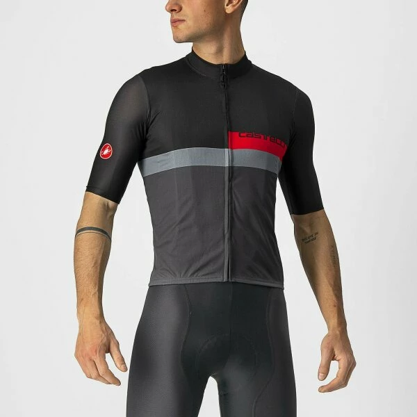 Castelli A BLOCCO Jersey Kurzarmtrikot Black/Red-Dark Gray 3 Castelli A BLOCCO Jersey Kurzarmtrikot Black/Red-Dark Gray