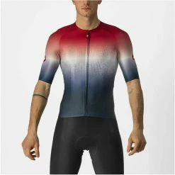 Castelli Aero Race 6.0 Jersey - Savile Blue/pro Red