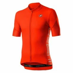 Castelli Entrata V Kurzarmtrikot Fiery Red