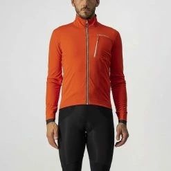 Castelli Go Jacket Jacket - Fiery Red - Silver Grey