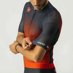 Castelli Insider Jersey -Günstiges Kleidung Geschäft castelli insider jersey fiery red savile blue3