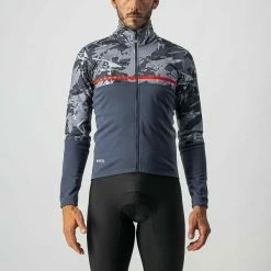 Castelli Jacke Finestre Dark Steel Blue/vortex Gray