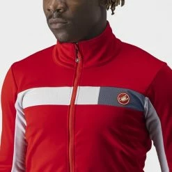 Castelli Mortirolo 6S Jacket RED/SILVER GRAY-SILVER REFLEX -Günstiges Kleidung Geschäft castelli mortirolo 6s jacket red silver gray silver reflex 34