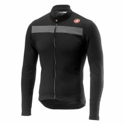 Castelli Puro3 Jersey FZ Langarmtrikot Light Black