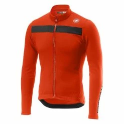 Castelli Puro3 Jersey FZ Langarmtrikot Orange