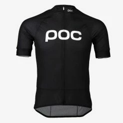 POC Essential Road Logo Kurzarmtrikot Uranium Black